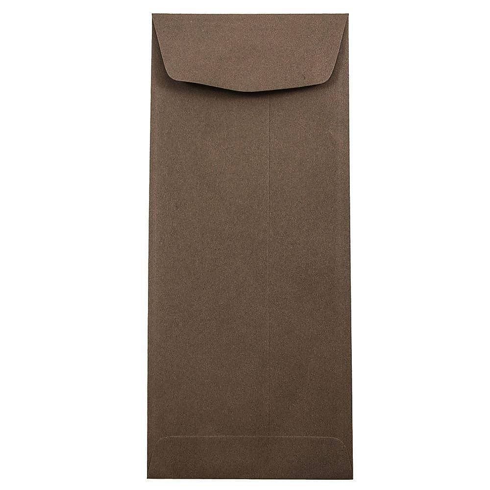 JAM Paper #11 Policy Business Envelopes, 4.5 x 10.375, Chocolate Brown Recycled, Bulk 1000/Carton (233716B)