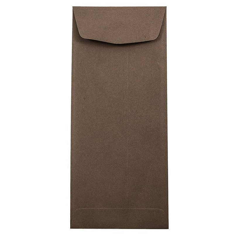 JAM Paper #11 Policy Business Envelopes, 4.5 x 10.375, Chocolate Brown Recycled, Bulk 1000/Carton (233716B)