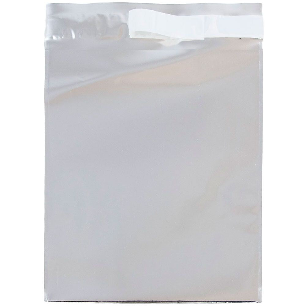 JAM Paper 6.25 x 7.875 Open End Foil Envelopes with Self-Adhesive Closure, Silver, 100/Pack (01323303B)