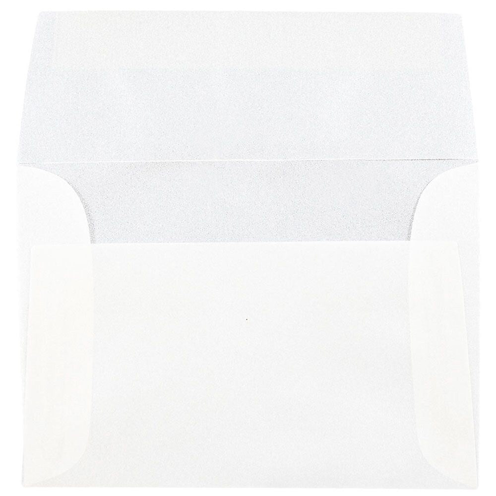 JAM Paper 4Bar A1 Translucent Vellum Envelopes, 3.625 x 5.125, Platinum Silver, 25/Pack (1591590)