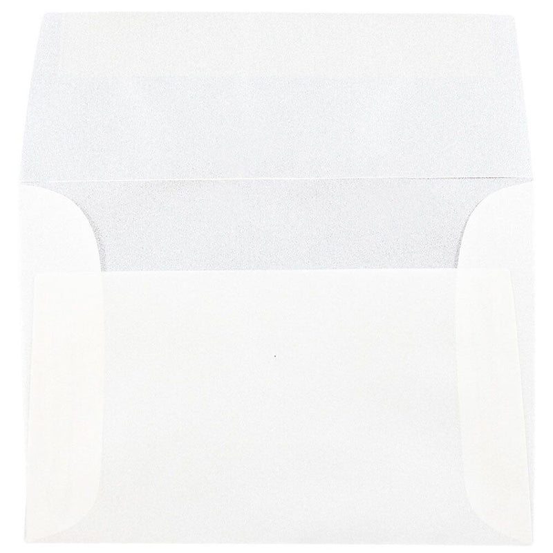 JAM Paper 4Bar A1 Translucent Vellum Envelopes, 3.625 x 5.125, Platinum Silver, 25/Pack (1591590)