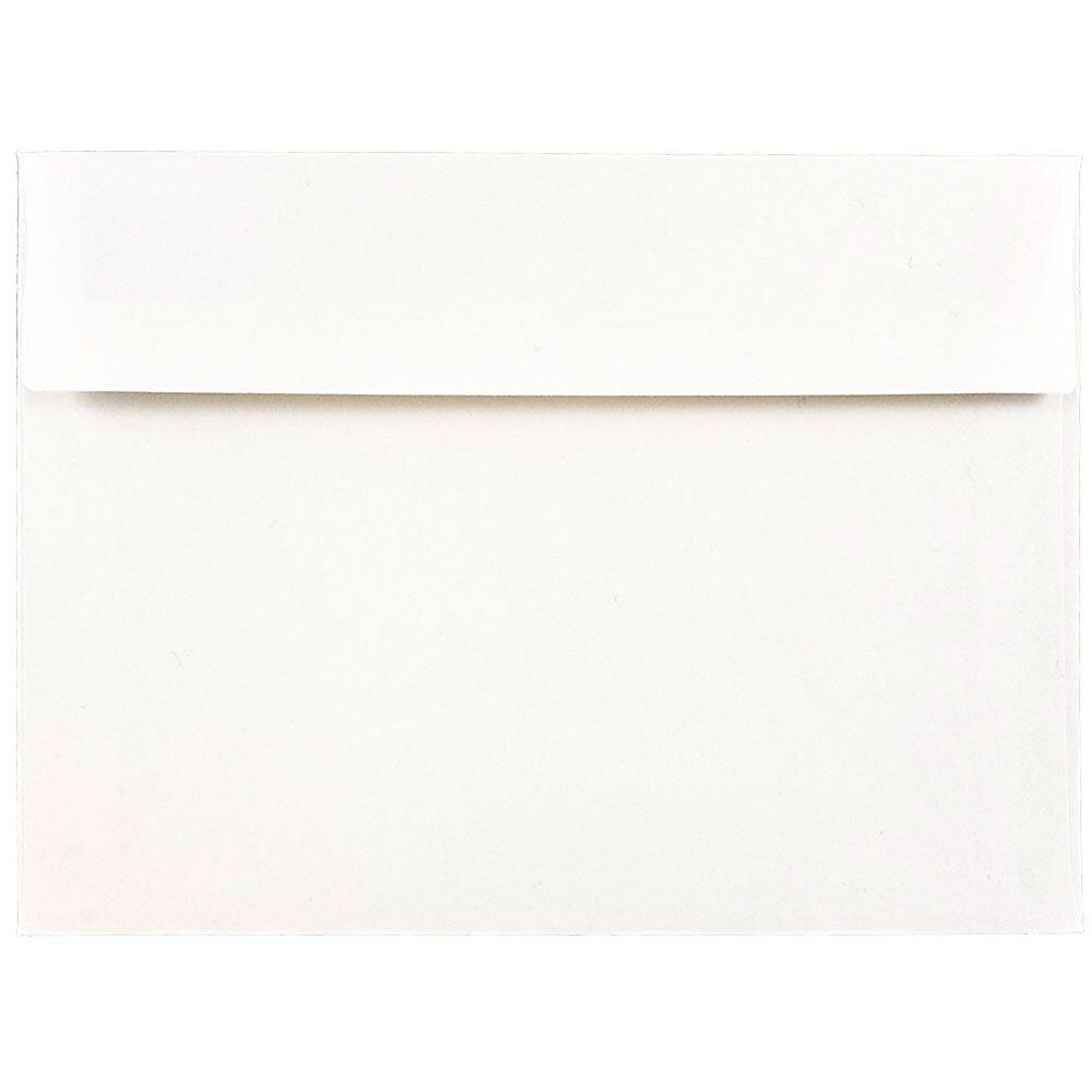 JAM Paper A7 Foil Lined Invitation Envelopes, 5.25 x 7.25, White with Silver Foil, 25/Pack (3243671)