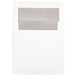 JAM Paper 6 x 6 Square Foil Lined Invitation Envelopes, White with Silver Foil, 25/Pack (3244688)