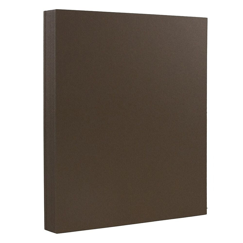 JAM Paper 100 lb. Cardstock Paper, 8.5" x 11", Chocolate Brown, 250 Sheets/Ream (8109252B)