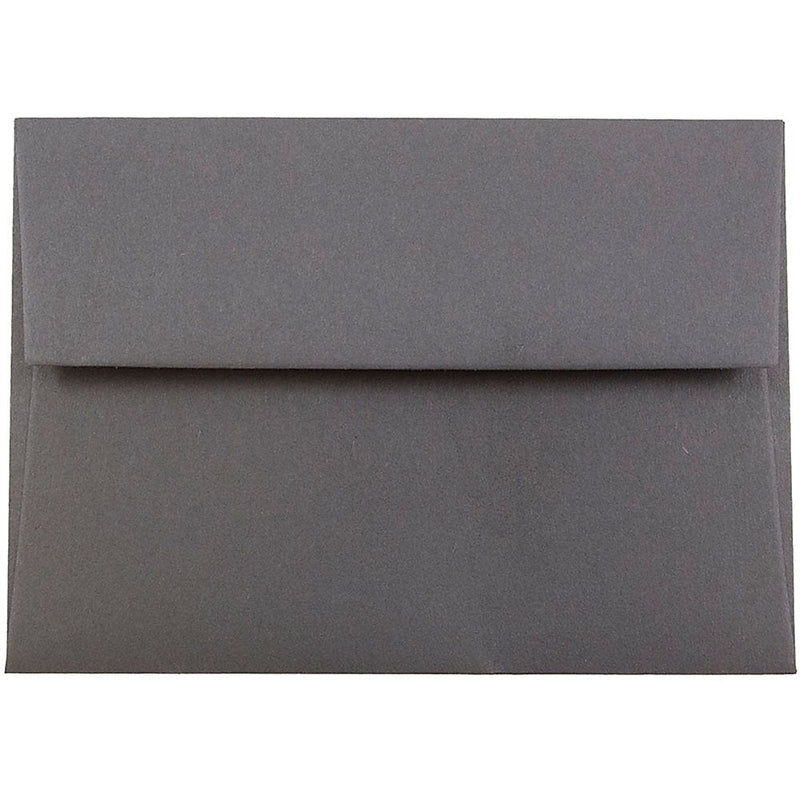 JAM Paper 4Bar A1 Invitation Envelopes, 3.625 x 5.125, Dark Grey, 25/Pack (36396431)