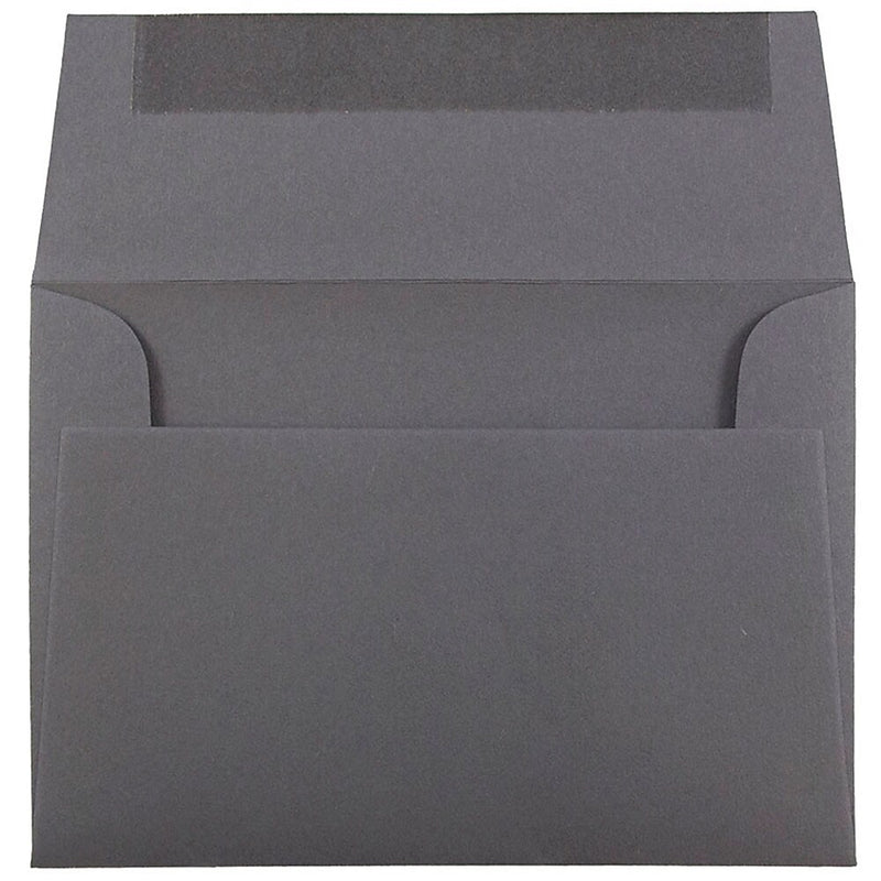 JAM Paper 4Bar A1 Invitation Envelopes, 3.625 x 5.125, Dark Grey, 25/Pack (36396431)