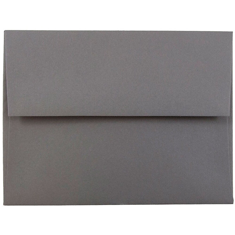 JAM Paper A2 Invitation Envelopes, 4.375 x 5.75, Dark Grey, 25/Pack (36396432)