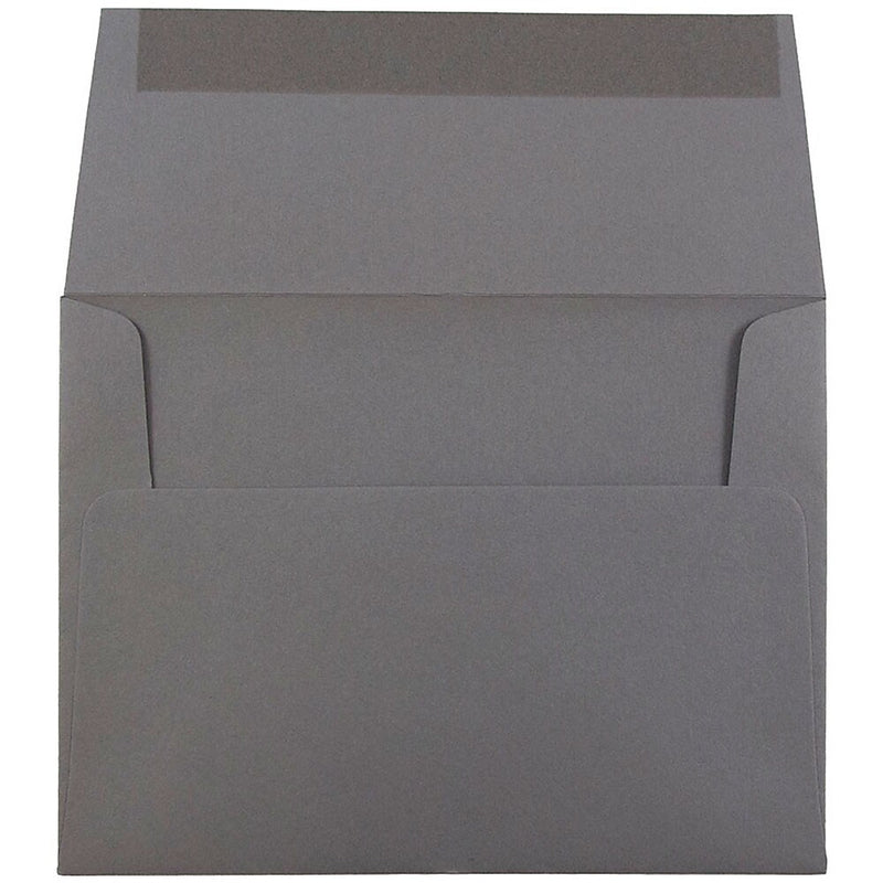 JAM Paper A2 Invitation Envelopes, 4.375 x 5.75, Dark Grey, 25/Pack (36396432)