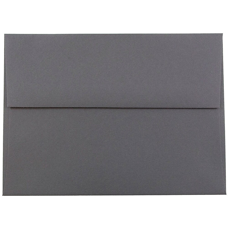 JAM Paper A6 Invitation Envelopes, 4.75 x 6.5, Dark Grey, 25/Pack (36396433)