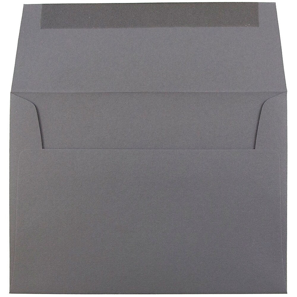 JAM Paper A6 Invitation Envelopes, 4.75 x 6.5, Dark Grey, 25/Pack (36396433)