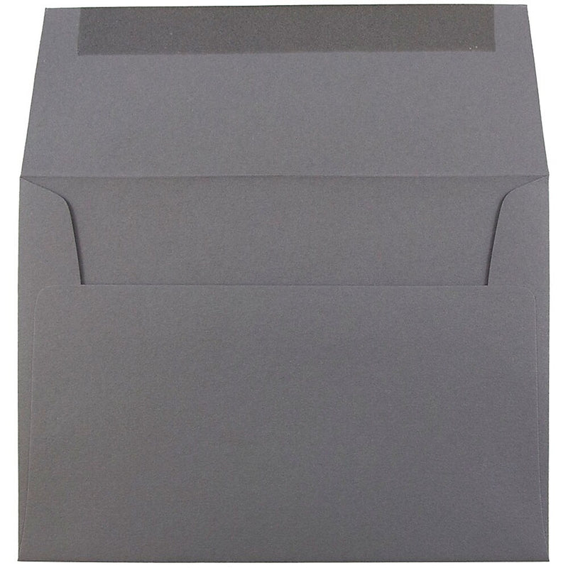 JAM Paper A6 Invitation Envelopes, 4.75 x 6.5, Dark Grey, 25/Pack (36396433)