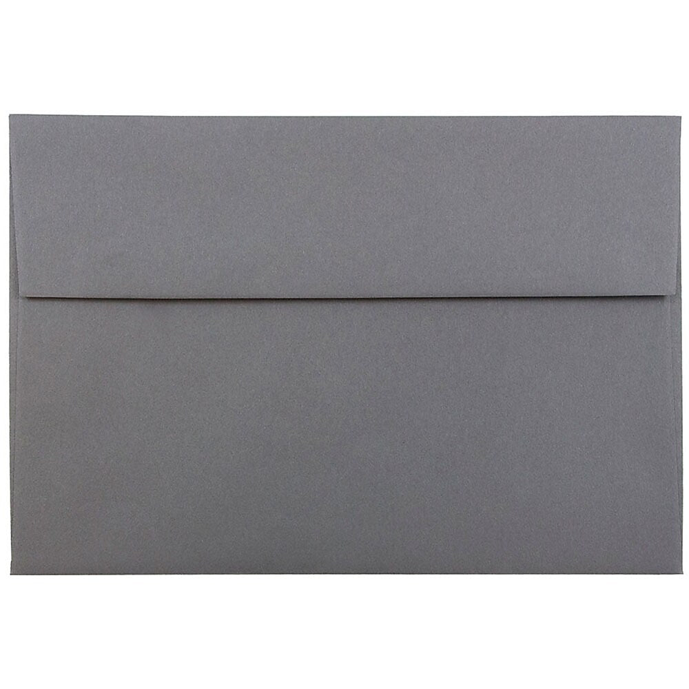JAM Paper A8 Invitation Envelopes, 5.5 x 8.125, Dark Grey, 25/Pack (36396435)