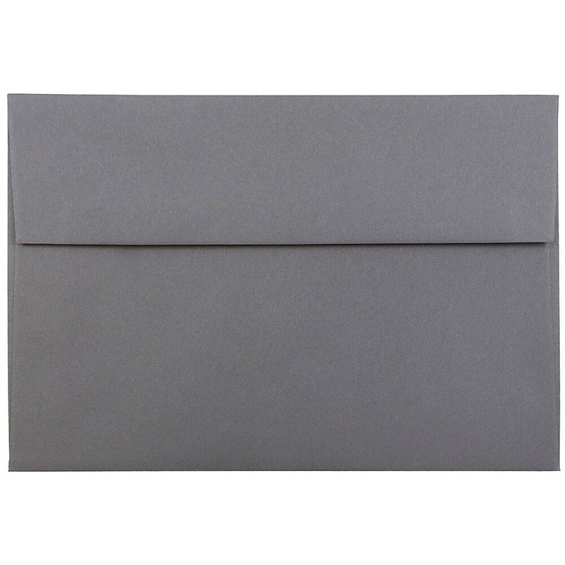 JAM Paper A8 Invitation Envelopes, 5.5 x 8.125, Dark Grey, 25/Pack (36396435)