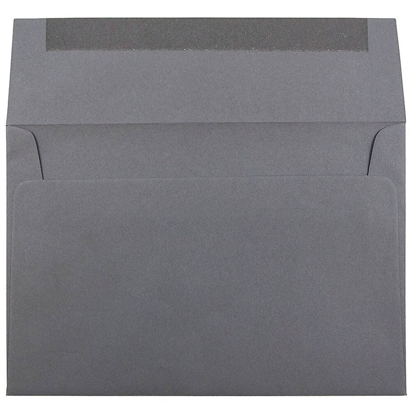 JAM Paper A8 Invitation Envelopes, 5.5 x 8.125, Dark Grey, 25/Pack (36396435)