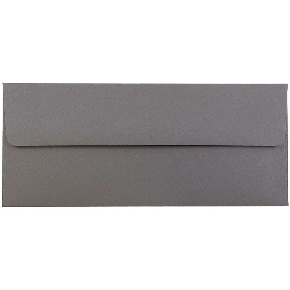 JAM Paper #10 Business Envelopes, 4.125 x 9.5, Dark Grey, Bulk 1000/Carton (36396438B)
