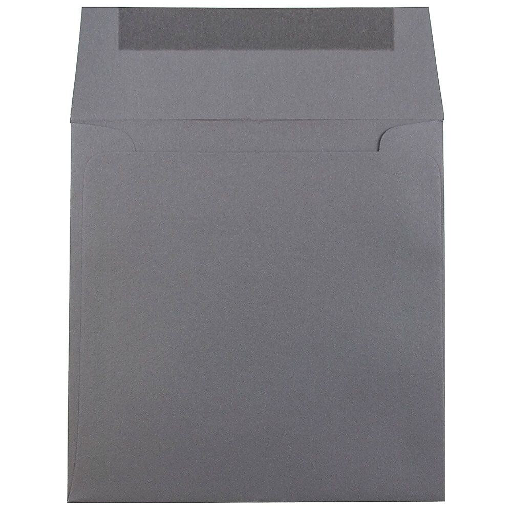JAM Paper 6 x 6 Square Invitation Envelopes, Dark Grey, Bulk 1000/Carton (36396439B)