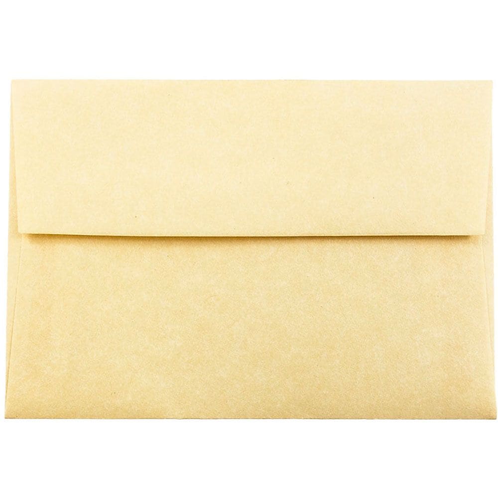 JAM Paper 4Bar A1 Parchment Invitation Envelopes, 3.625 x 5.125, Antique Gold Recycled, Bulk 1000/Carton (90090522B)