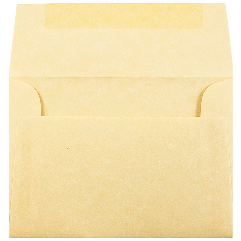 JAM Paper 4Bar A1 Parchment Invitation Envelopes, 3.625 x 5.125, Antique Gold Recycled, Bulk 1000/Carton (90090522B)