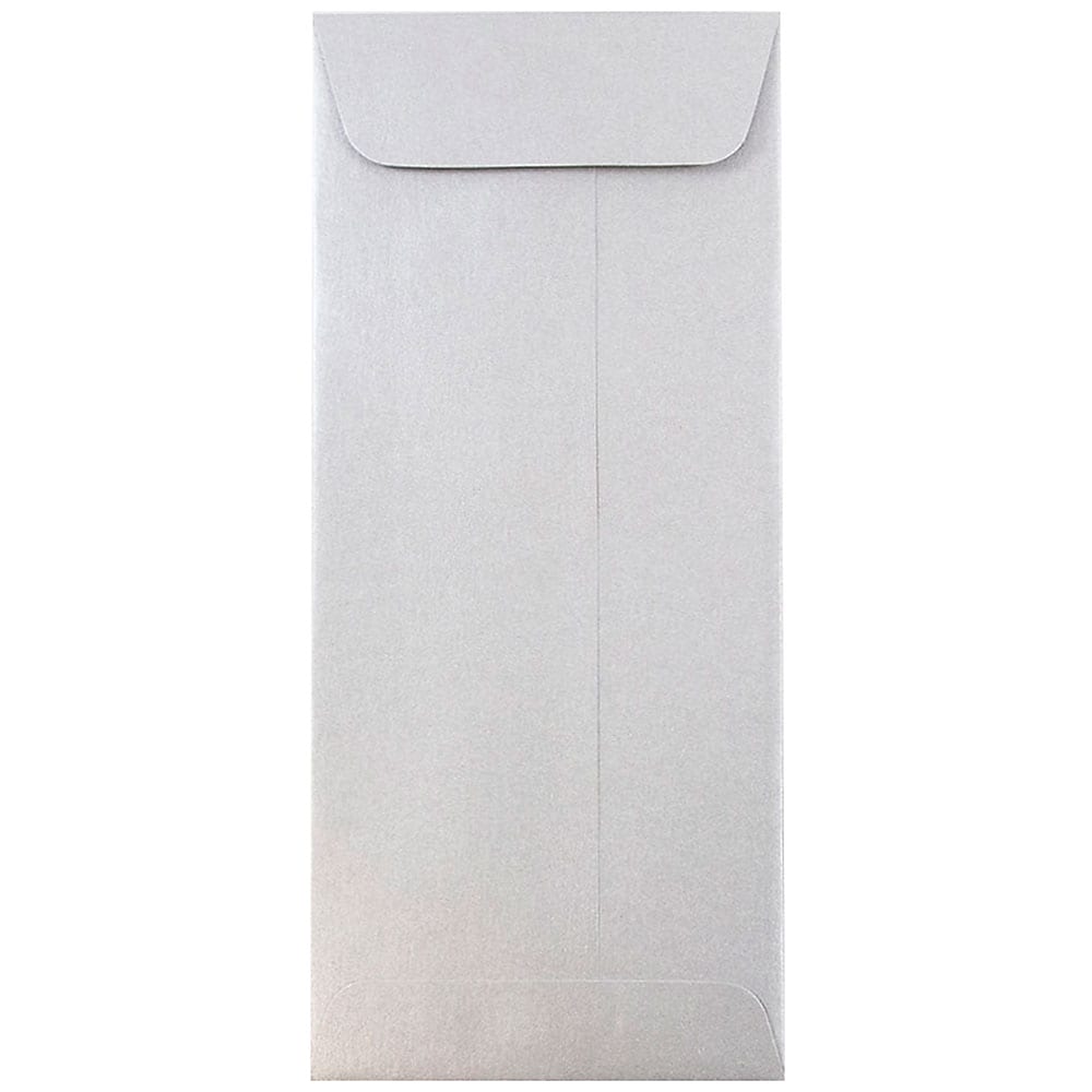 JAM Paper #10 Policy Metallic Envelopes, 4.125 x 9.5, Stardream Silver, 25/Pack (900905922)