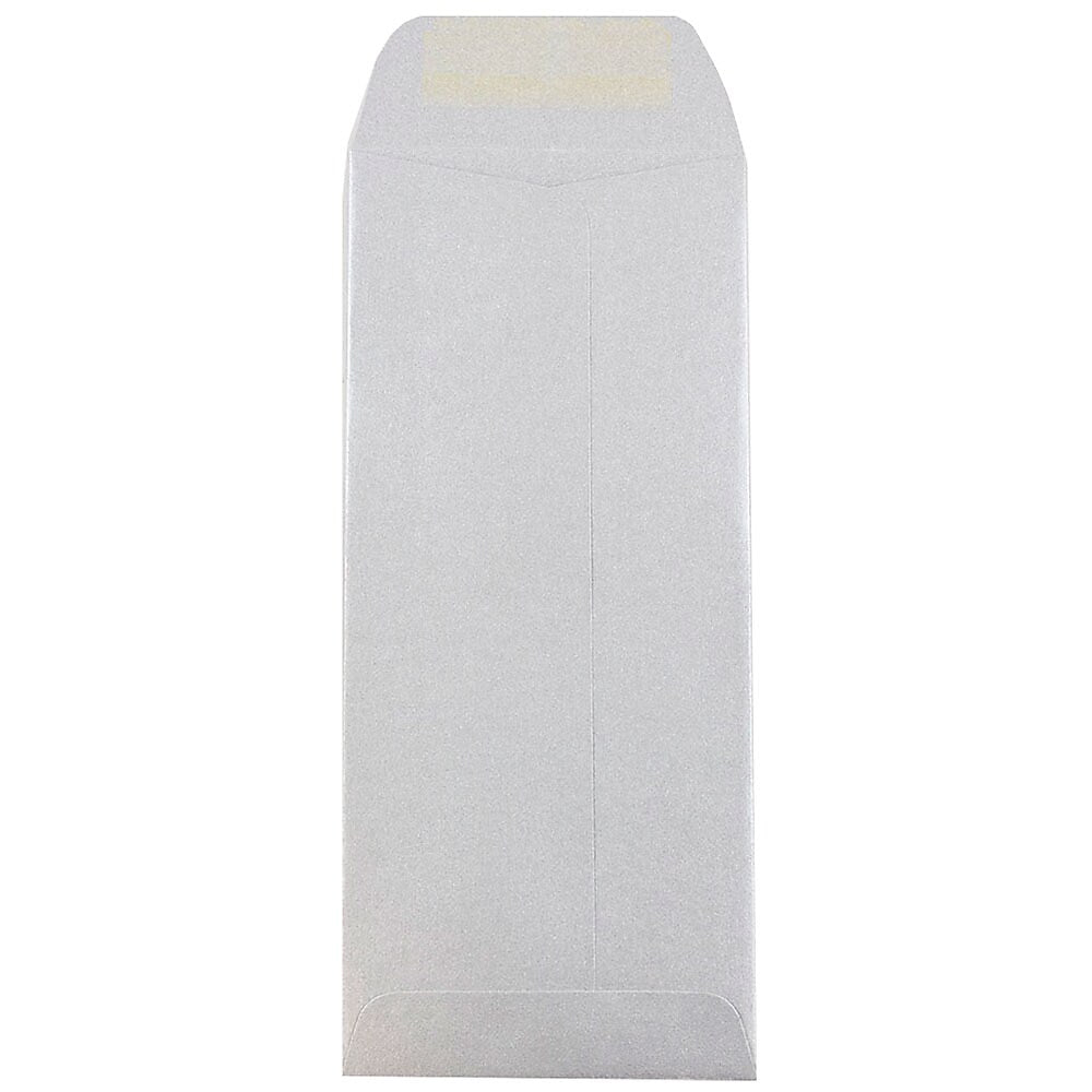 JAM Paper #10 Policy Metallic Envelopes, 4.125 x 9.5, Stardream Silver, Bulk 1000/Carton (900905922B)
