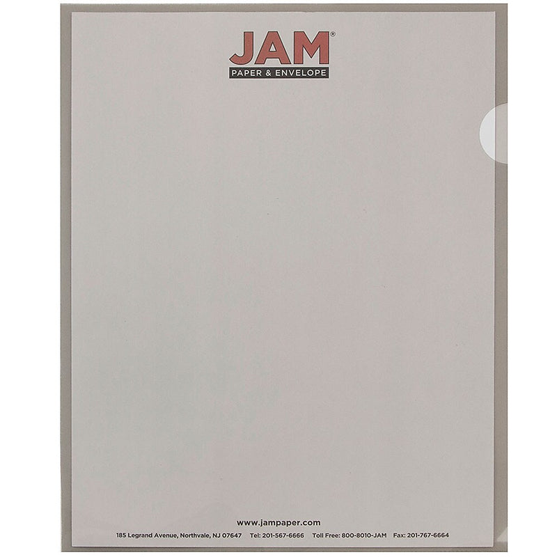 JAM Paper® Plastic Sleeves, 9" x 12", Smoke Gray, 120/Pack (2226316990B)
