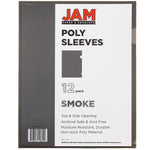JAM Paper® Plastic Sleeves, 9" x 12", Smoke Gray, 12/Pack (2226316990)