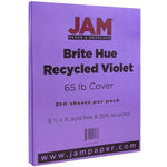 JAM Paper 65 lb. Cardstock Paper, 8.5" x 11", Violet Purple, 250 Sheets/Ream (102426B)