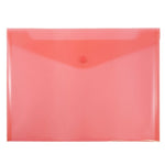 JAM Paper® Plastic Envelopes with Snap Closure, Letter Booklet, 9.75 x 13, Red, 12/Pack (218S0RE)