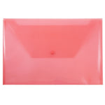 JAM Paper Plastic Envelopes with Snap Closure, Legal Booklet, 9.75 x 14.5, Red, 12/Pack (34830RE)