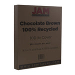 JAM Paper 100 lb. Cardstock Paper, 8.5" x 11", Chocolate Brown, 250 Sheets/Ream (8109252B)
