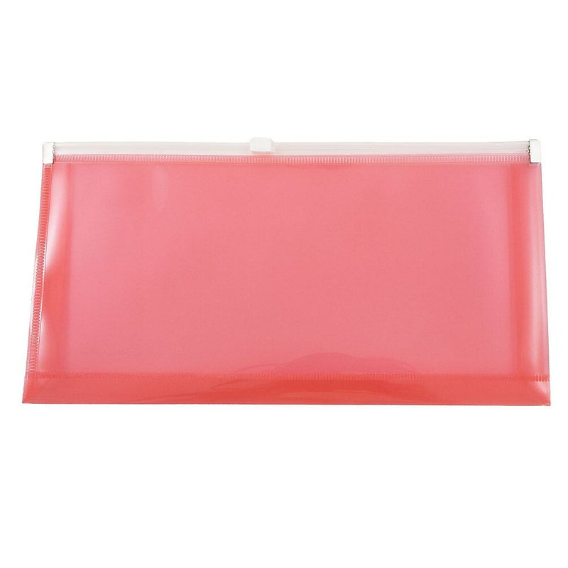 JAM Paper Expanding Wallet with Zipper Closure, 5" x 10", Red, 12/Pack (921Z1RE)