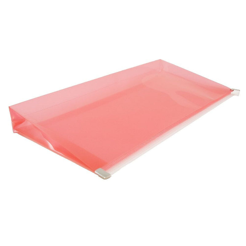 JAM Paper Expanding Wallet with Zipper Closure, 5" x 10", Red, 12/Pack (921Z1RE)