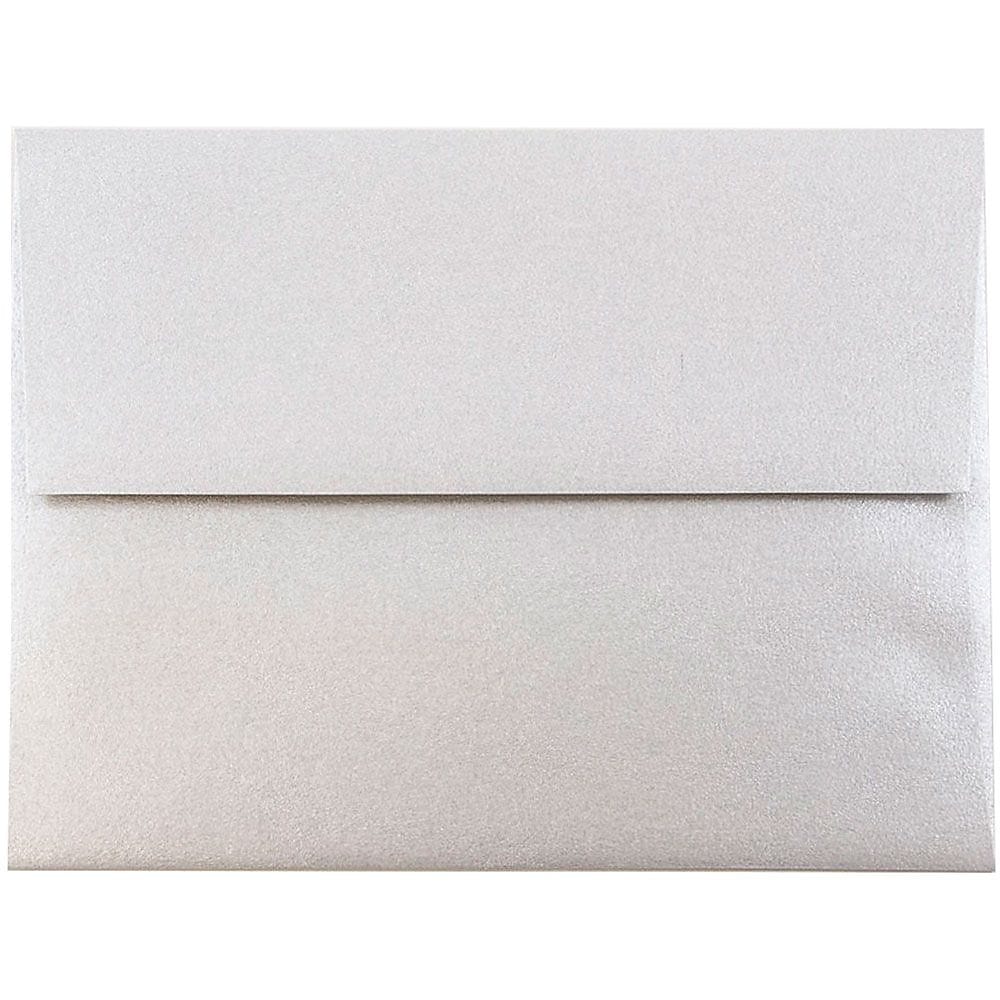 JAM Paper A2 Metallic Invitation Envelopes, 4.375 x 5.75, Stardream Silver, 25/Pack (GCST609)