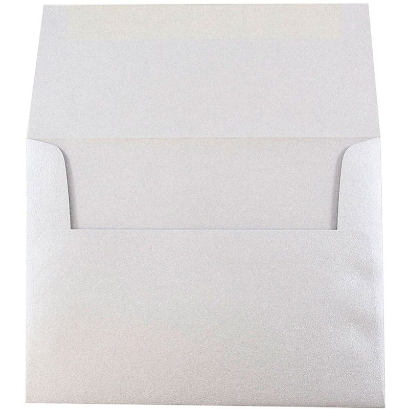 JAM Paper A2 Metallic Invitation Envelopes, 4.375 x 5.75, Stardream Silver, 25/Pack (GCST609)