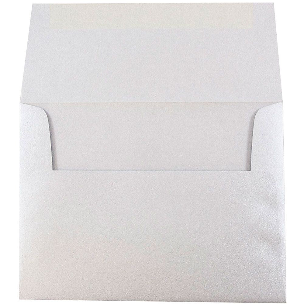 JAM Paper A2 Metallic Invitation Envelopes, 4.375 x 5.75, Stardream Silver, Bulk 1000/Carton (GCST609B)