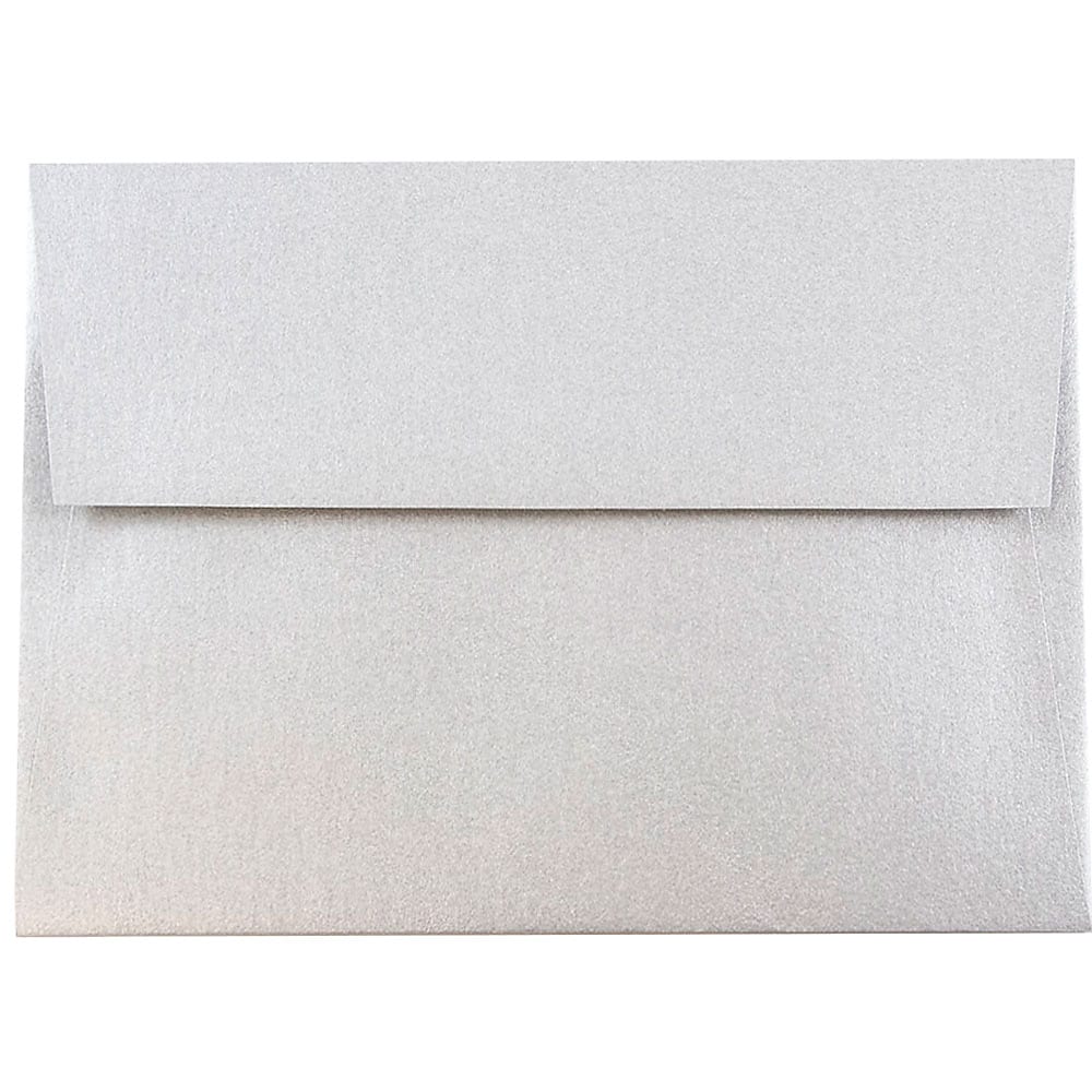 JAM Paper A6 Metallic Invitation Envelopes, 4.75 x 6.5, Stardream Silver, 25/Pack (GCST659)