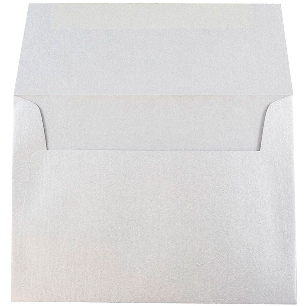 JAM Paper A6 Metallic Invitation Envelopes, 4.75 x 6.5, Stardream Silver, 25/Pack (GCST659)