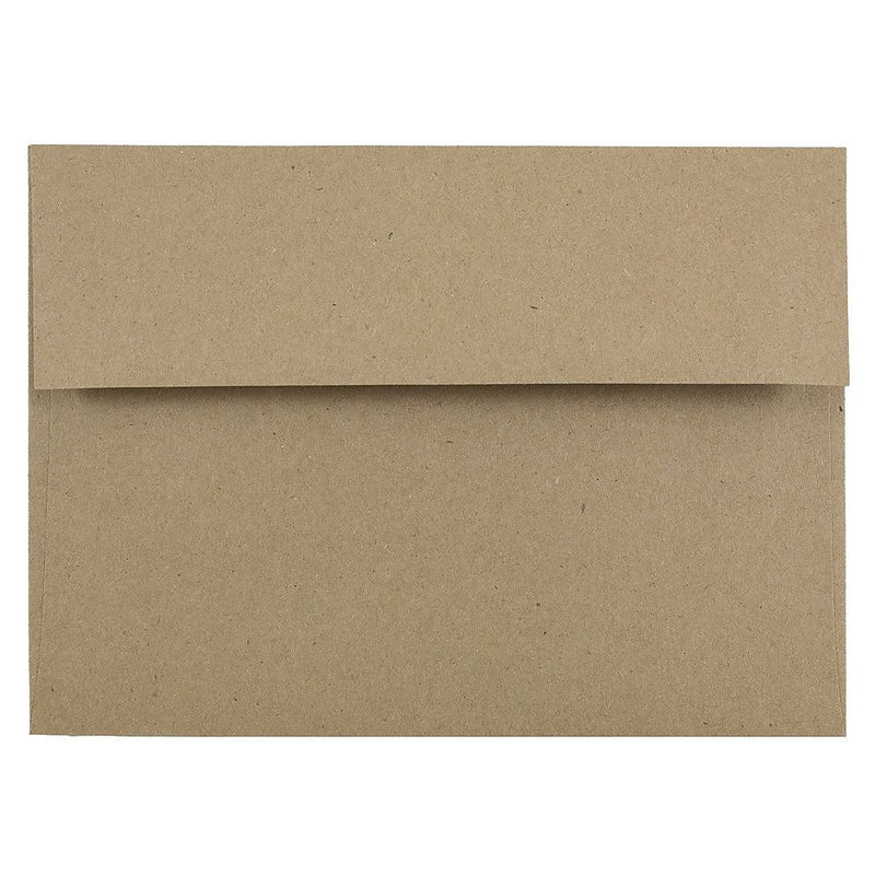 JAM Paper Kraft A7 Invitation Envelopes, 5.25 x 7.25, Brown Kraft Paper Bag, 25/Pack (LEKR700)