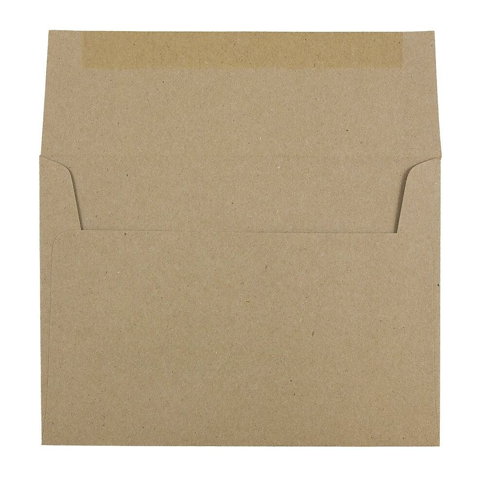 JAM Paper Kraft A7 Invitation Envelopes, 5.25 x 7.25, Brown Kraft Paper Bag, 25/Pack (LEKR700)