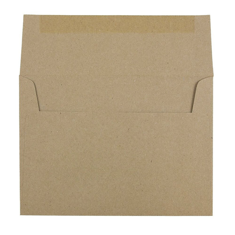JAM Paper Kraft A7 Invitation Envelopes, 5.25 x 7.25, Brown Kraft Paper Bag, 25/Pack (LEKR700)