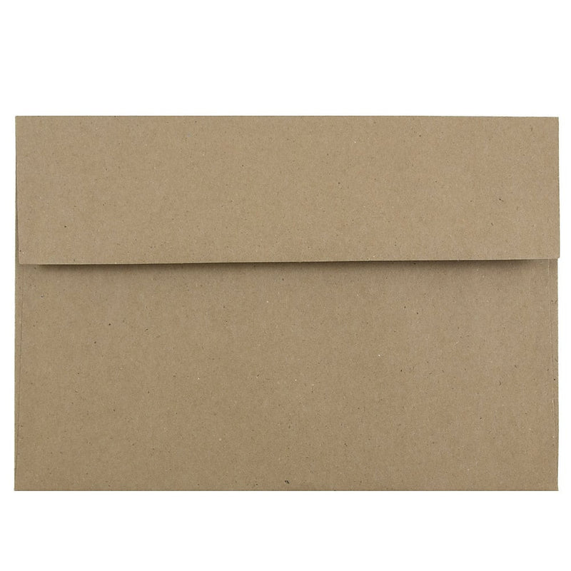 JAM Paper Kraft A8 Invitation Envelopes, 5.5 x 8.125, Brown Kraft Paper Bag, 25/Pack (LEKR750)