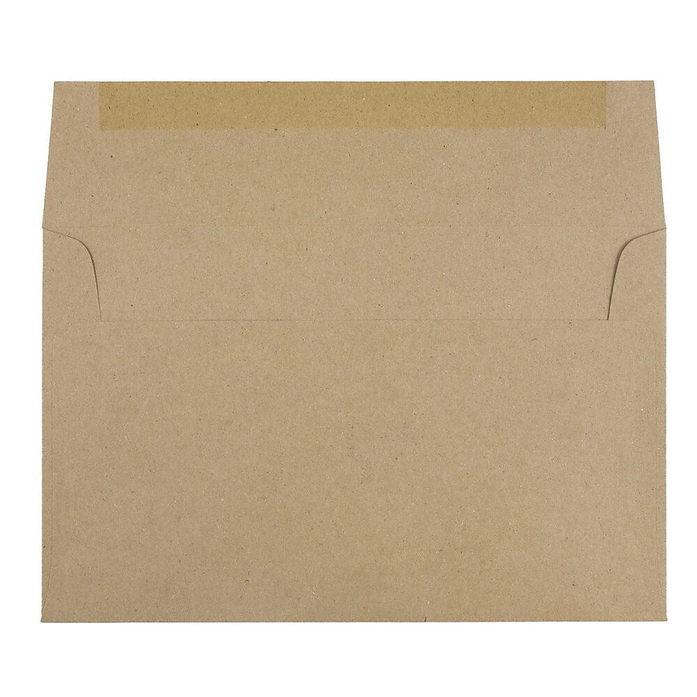JAM Paper Kraft A10 Invitation Envelopes, 6 x 9.5, Brown Kraft Paper Bag, 25/Pack (LEKR850)