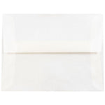 JAM Paper A2 Translucent Vellum Invitation Envelopes, 4.375 x 5.75, Platinum Silver, 25/Pack (PACV616)