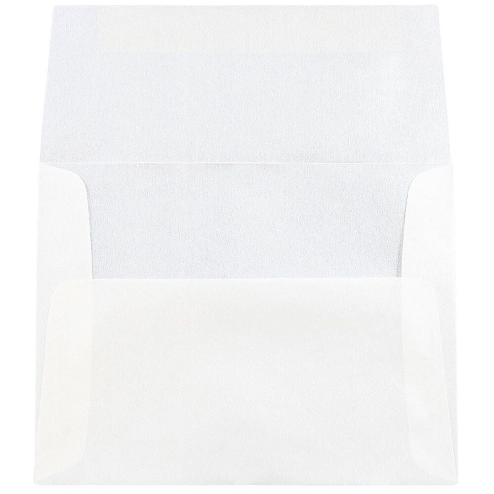 JAM Paper A2 Translucent Vellum Invitation Envelopes, 4.375 x 5.75, Platinum Silver, 25/Pack (PACV616)