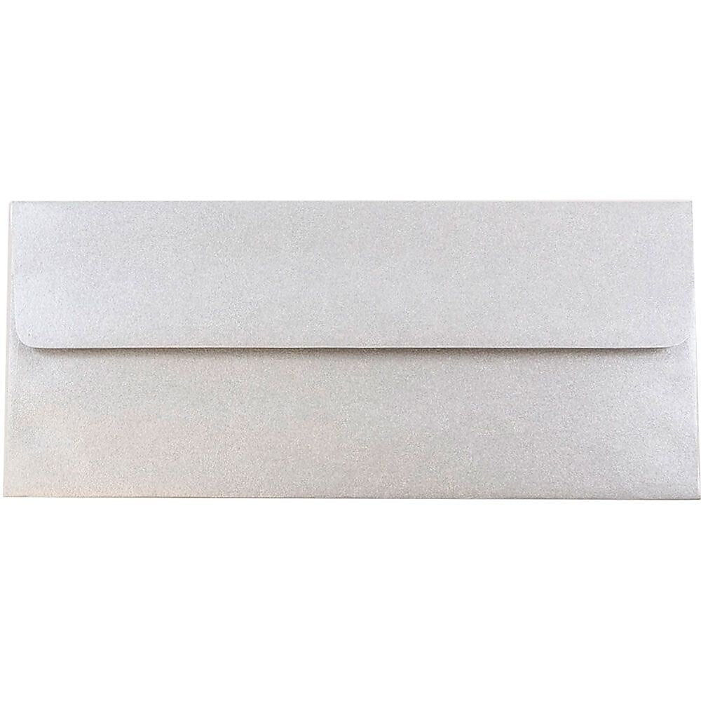 JAM Paper #10 Metallic Business Envelopes, 4.125 x 9.5, Stardream Silver, 25/Pack (SD5360 06)
