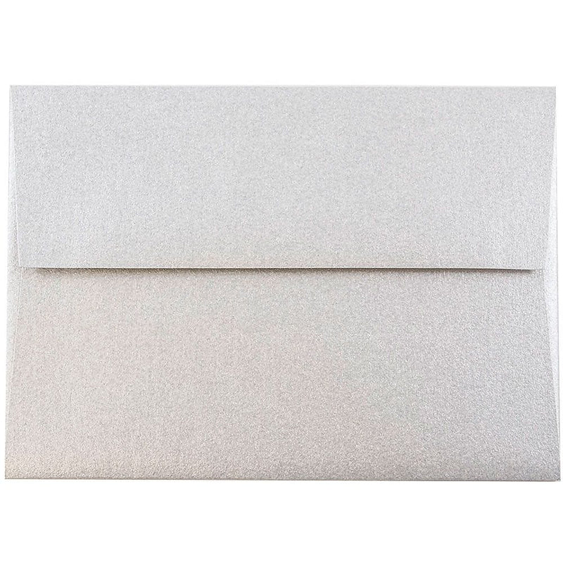 JAM Paper 4Bar A1 Metallic Invitation Envelopes, 3.625 x 5.125, Stardream Silver, 25/Pack (V018243)