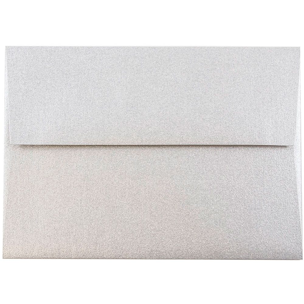 JAM Paper 4Bar A1 Metallic Invitation Envelopes, 3.625 x 5.125, Stardream Silver, Bulk 1000/Carton (V018243B)
