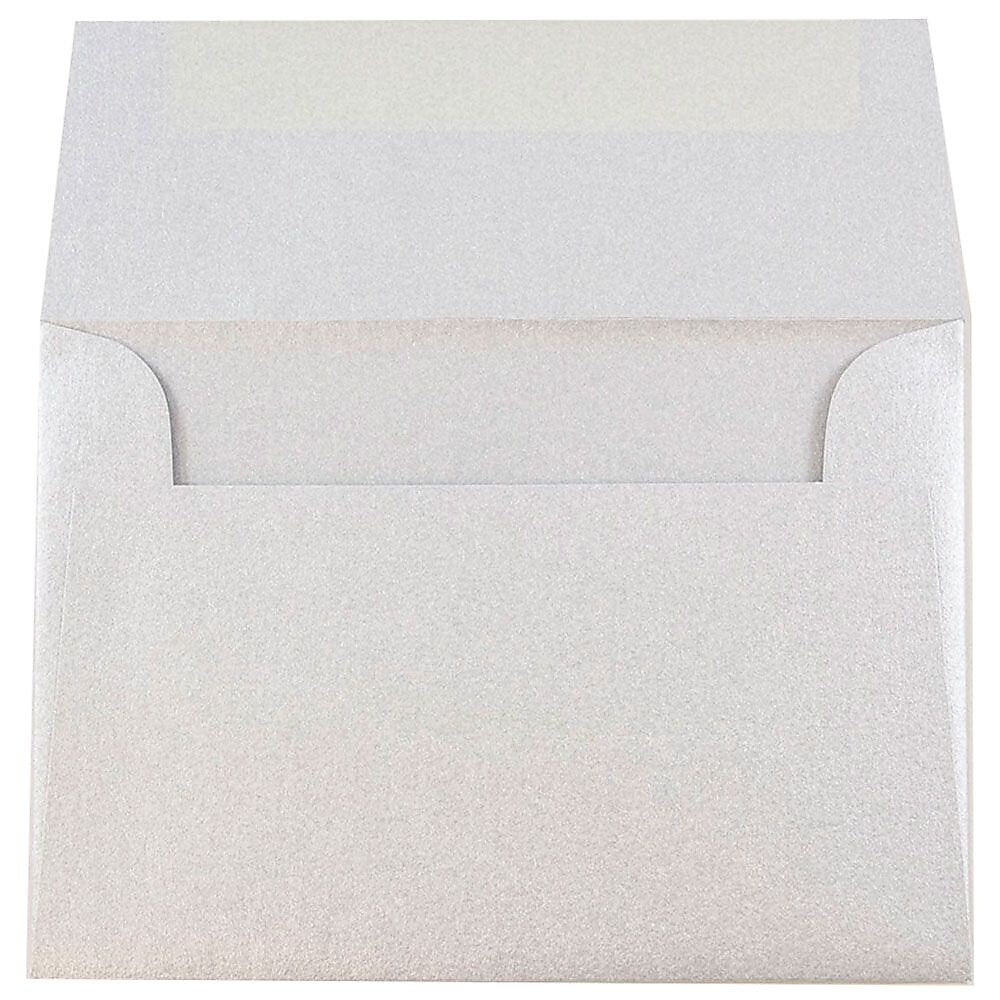 JAM Paper 4Bar A1 Metallic Invitation Envelopes, 3.625 x 5.125, Stardream Silver, 25/Pack (V018243)