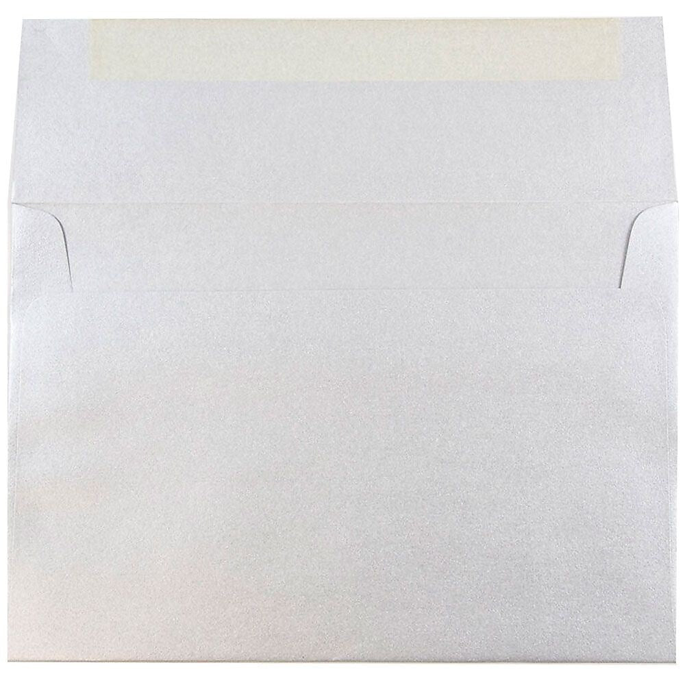 JAM Paper A8 Metallic Invitation Envelopes, 5.5 x 8.125, Stardream Silver, 25/Pack (V018294)