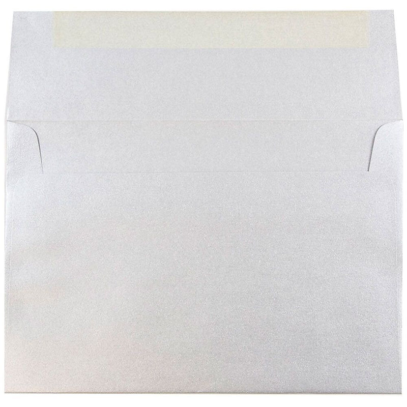 JAM Paper A8 Metallic Invitation Envelopes, 5.5 x 8.125, Stardream Silver, 25/Pack (V018294)
